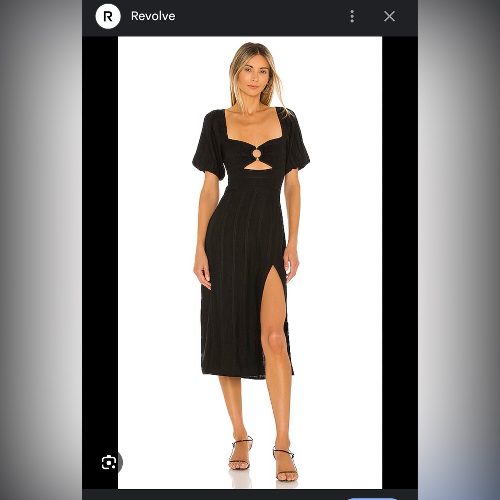 L*Space Elegant Black Midi Dress